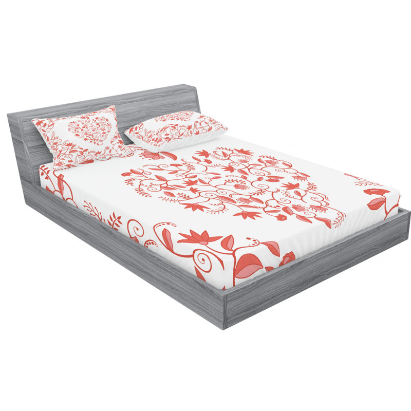 Microfiber Floral Fitted Sheet