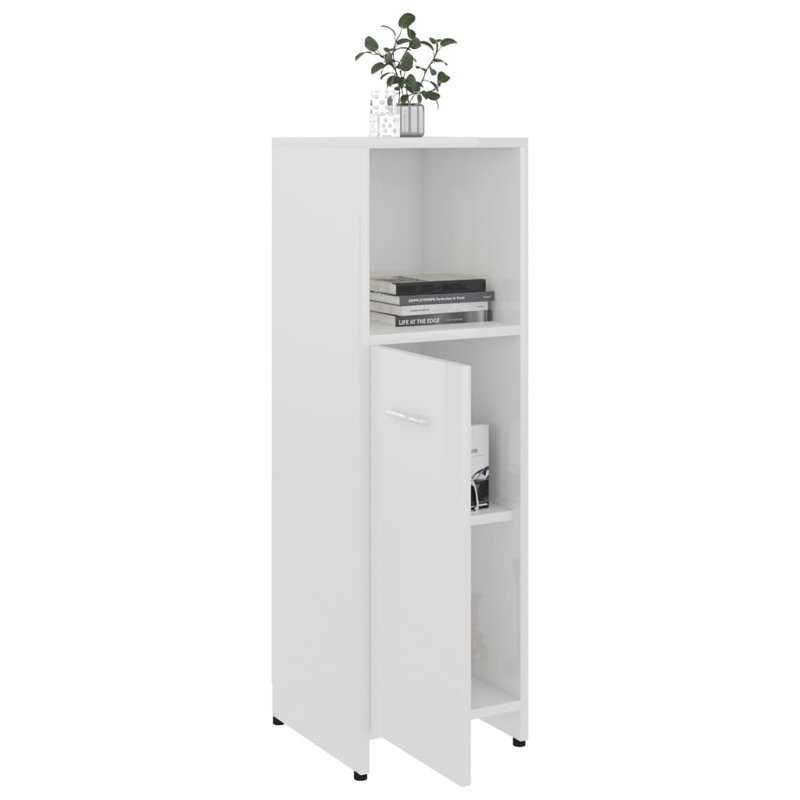 Bathroom Cabinet Bath Linen Cabinet Bathroom Vanity Engineered Wood, White