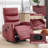 Heat Massage Manual Recliner Chair With Rocker And Swivel In Fabric For Living Room-1093506143