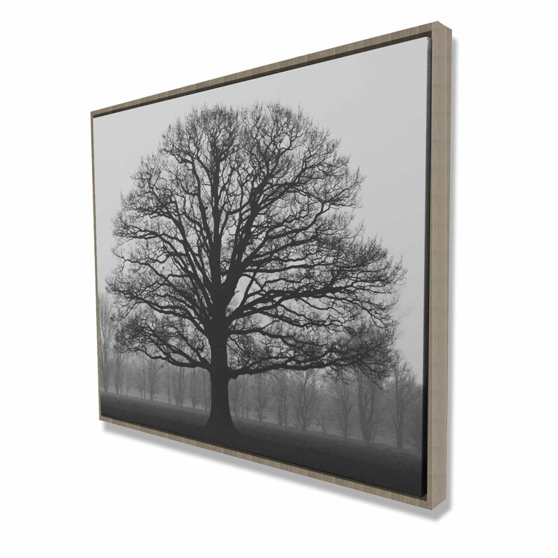 «Ominous Tree», art sur toile encadré bleu