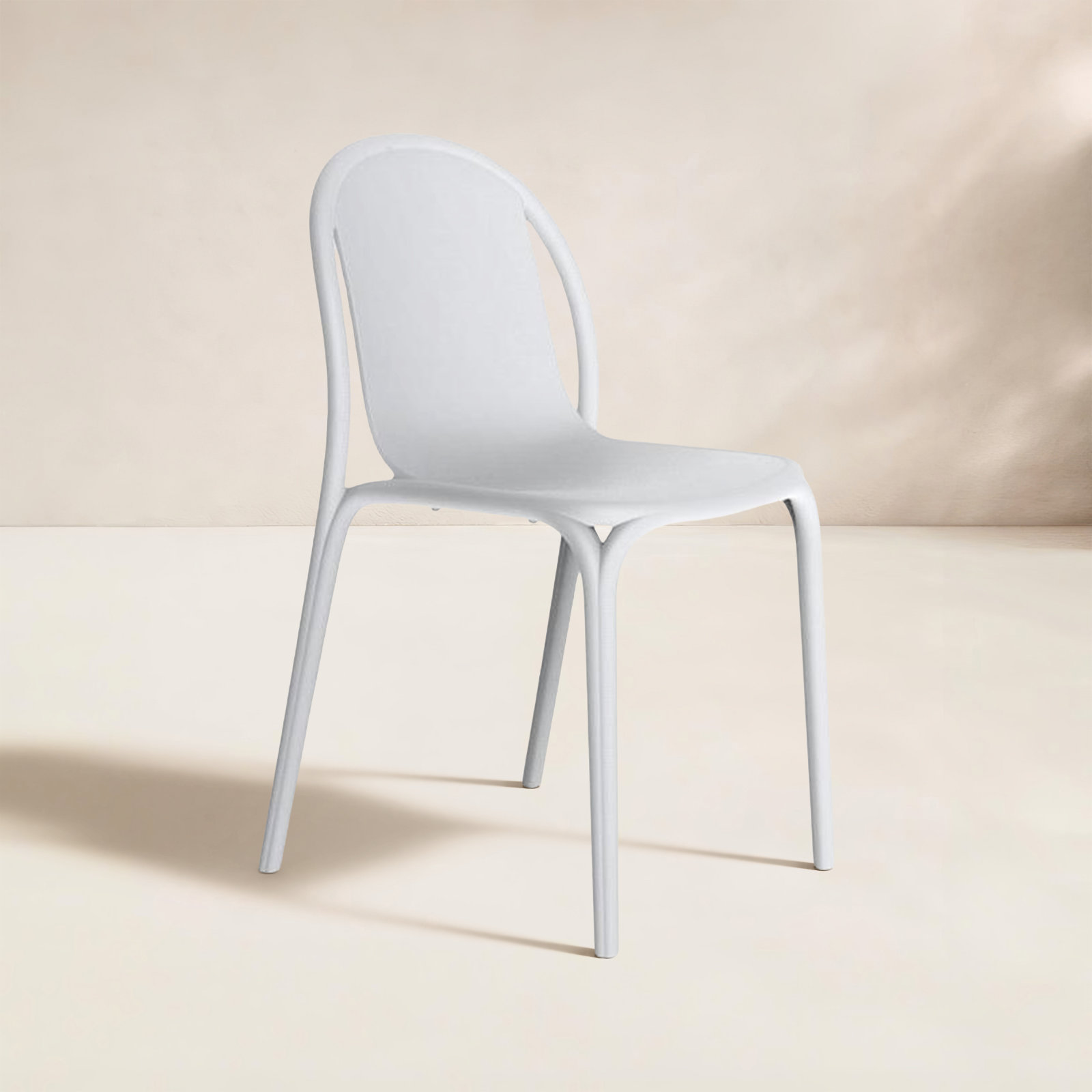 Brooklyn Stackable Patio Side Chair, White