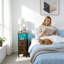 20cm W Metal Bedside Table