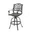 Cast Aluminium Swivel Bar Stool With Traditional Scrolled Arms