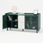 Armoire de cuisine 55 po, avec 2 tiroirs et portes en verre, buffet de salon moderne, buffet de rangement,-778364683