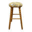 Tabouret de bar rembourré avec cadre en bois d'acacia massif Spindle
