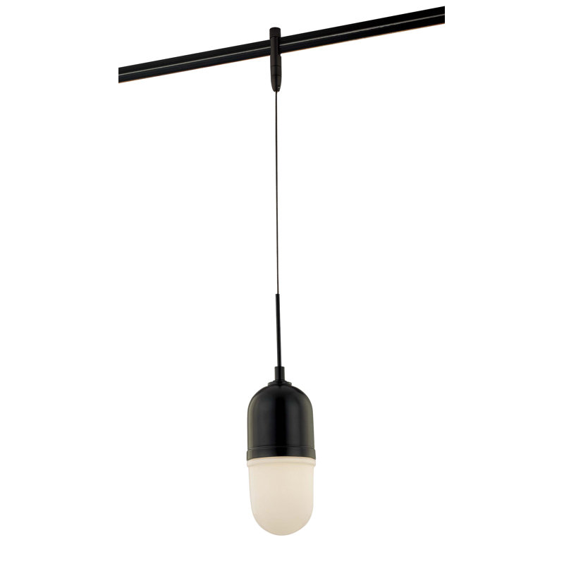 Luminaire suspendu cylindrique à 1 lumière Kacey-Jane, Noir