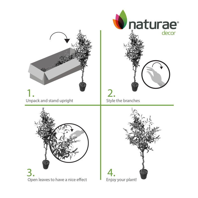 Olive artificielle 49 po en pot