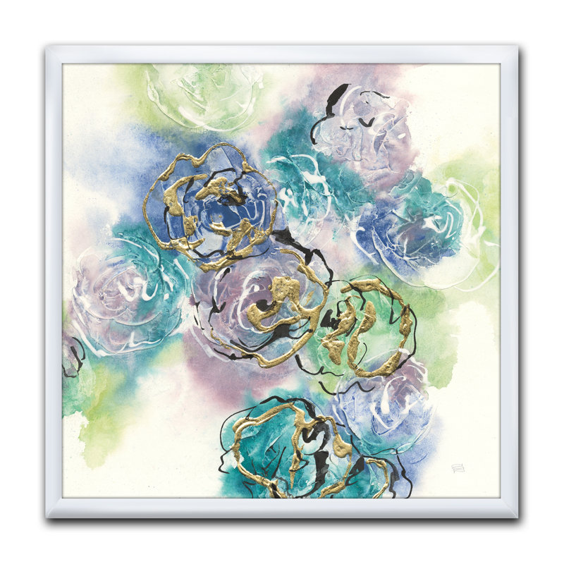 « pastel-composition de couleur pastel i »-cadre photo imprimé sur toile, Cadre blanc, H 16 po x l 16 po x P 1 po
