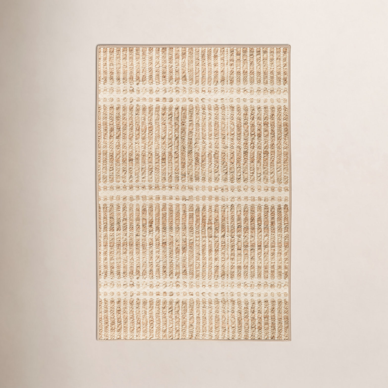 Arbor Natural Machine Printed Washable Rug, Rectangle 5' x 8'