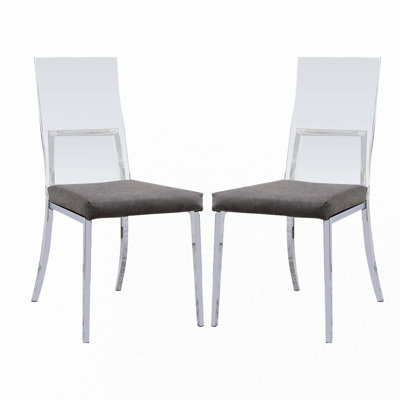 Ensemble de 2 chaises de salle à manger rembourrées en similicuir