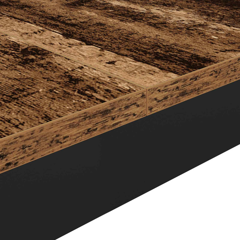 Standing Bar Table Engineered Wood, 105cmH x 200cmL x 100cmW, Brown
