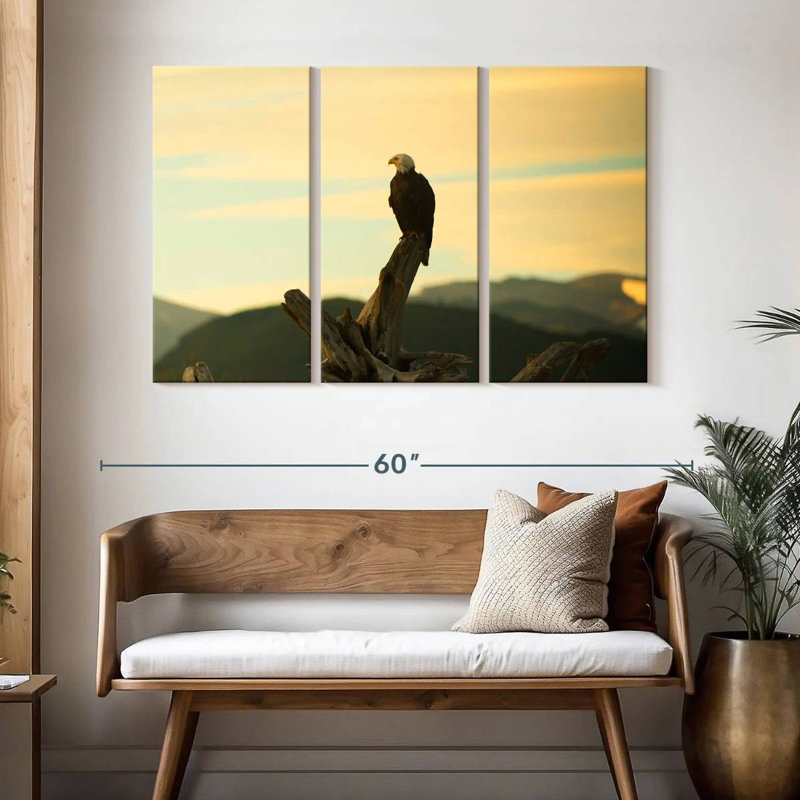 Brampt Eagle At Sunset, 32" H x 50" W