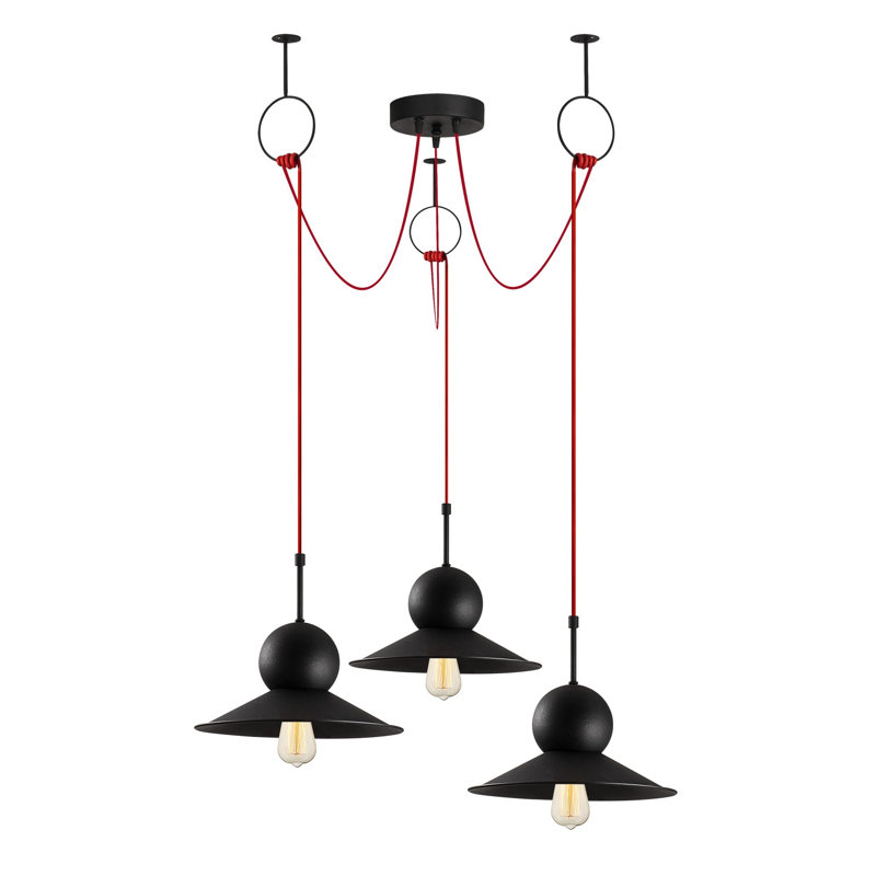 Luminaire suspendu conique à 3 lumières Mikayla