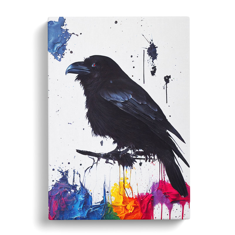 Dansfield Raven Bird - Wrapped Canvas, 50cm H x 35cm W