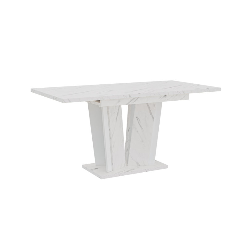 Extentable Dining Table Doha, Bianco Marble White