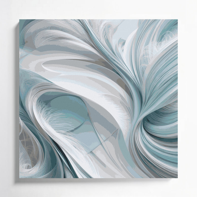 Art numérique sur toile, abstraction numérique 41, H 16 po x l 16 po