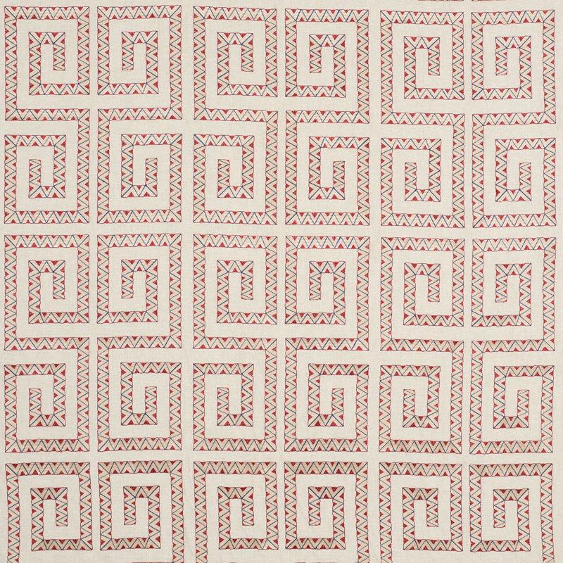 Tissu de broderie Prado, Rouge