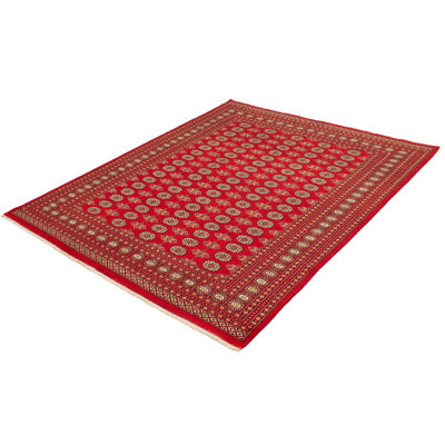 Petrice One-of-a-Kind 8'1" X 9'8" New Age Wool Area Rug in Red