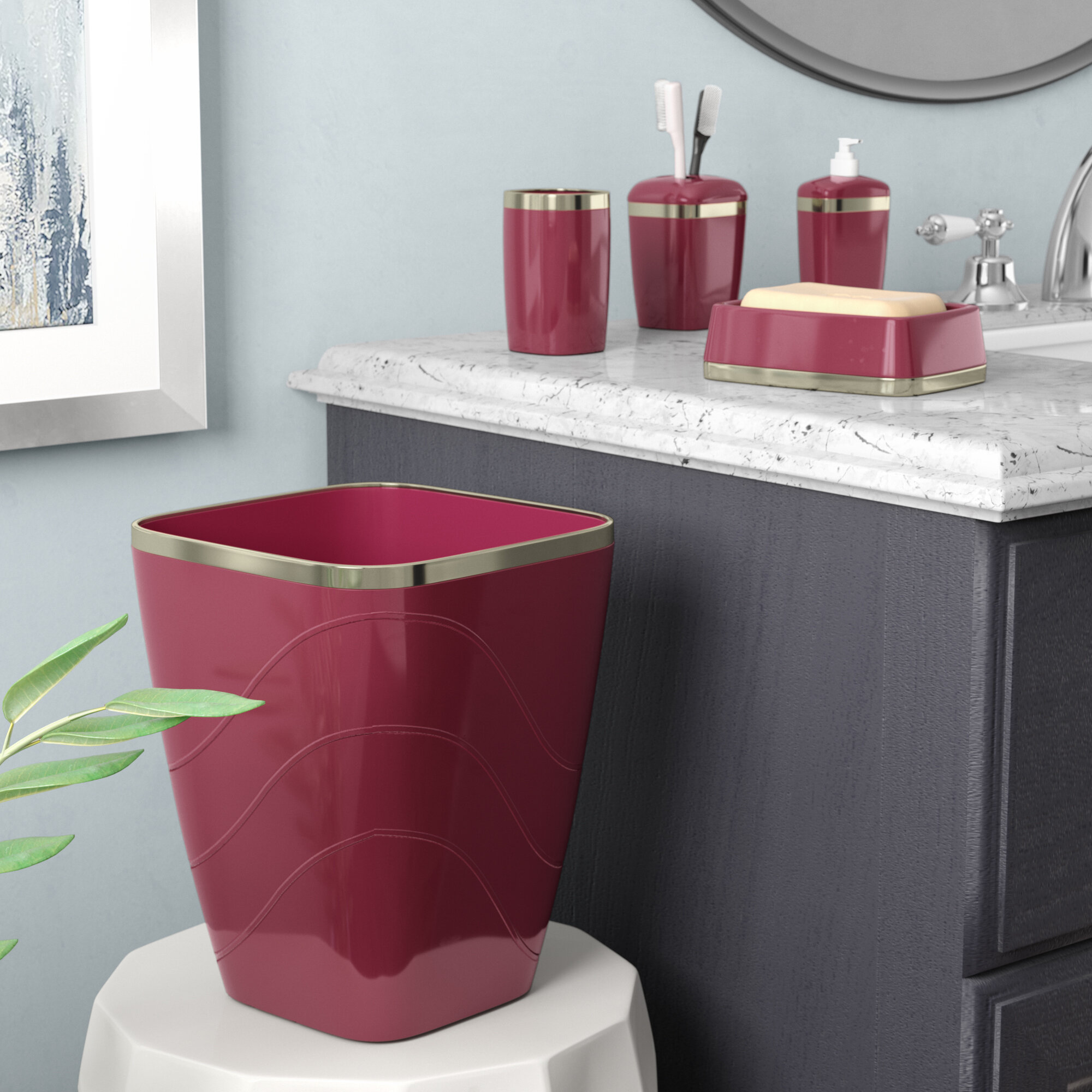 Rebrilliant 5-Piece Bathroom Accessory Set & Reviews