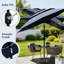 Parasol de patio à 3 niveaux 10 pi avec évents, manivelle et inclinaison faciles-55280596