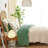 Plush Bedding Beige Green Velvet Winter Flannel Fluffy Reversible Bedding Warm Duvet Cover-106692419