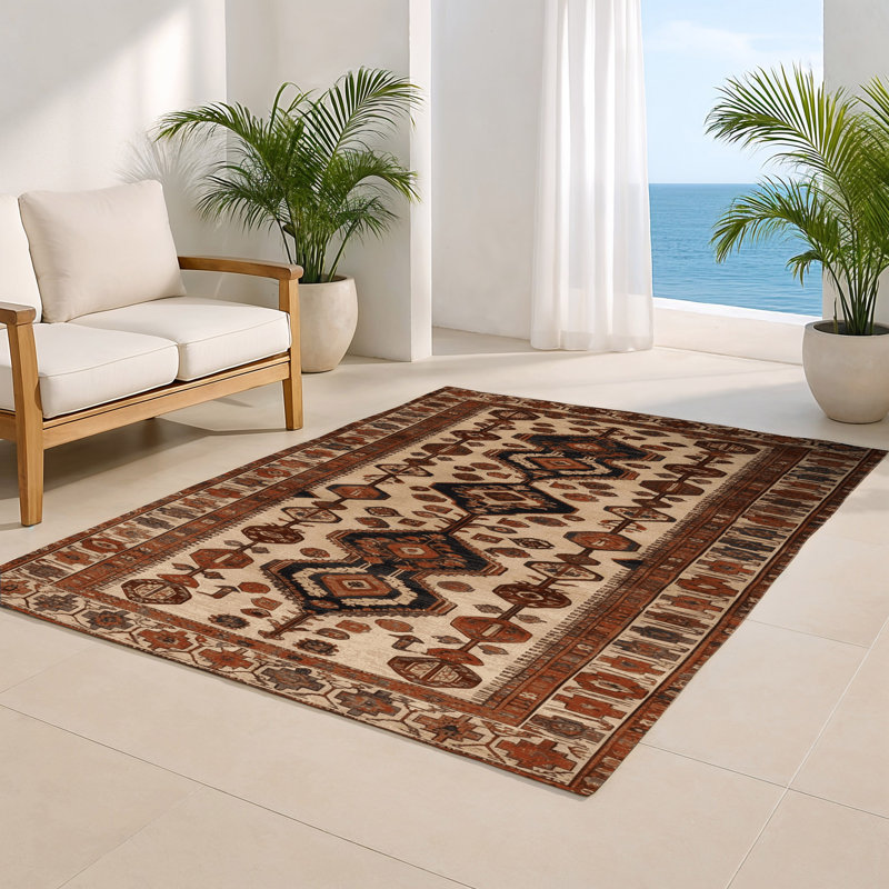 Tapis turc intérieur et extérieur brun, Rectangulaire 2 pi x 3 pi