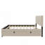 Lit plateforme double en velours avec lit gigogne-1777167417