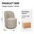 Modern Upholstered Chenille Swivel Barrel Dining Chair-1233120638-1225387533