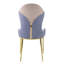 Chaises de salle à manger brun clair et dorées inclinées avec accoudoirs 2 - Extérieur lavande pour une paire de supports à oreilles élégants