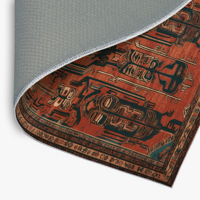ArtDeco Brown Indoor and Outdoor Area Rug, Rectangle 8' x 10'