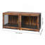 Meuble pour chien avec cage intérieure en bois pour chien avec cloison et plateau