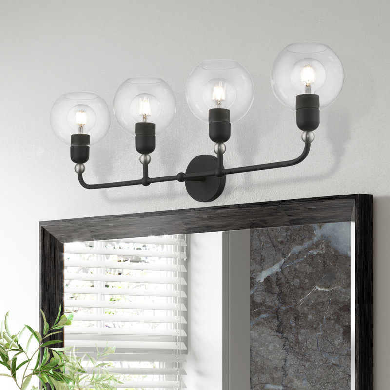 Orly 4 - Light Dimmable Vanity Light, Black/Brushed Nickel