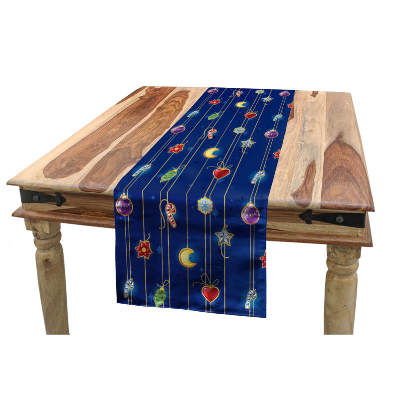 Geometric Christmas Table Runner, 90" x 16"