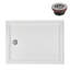 Base de douche en acrylique blanc brillant avec drain à gauche 42 po x 34 po Streamline
