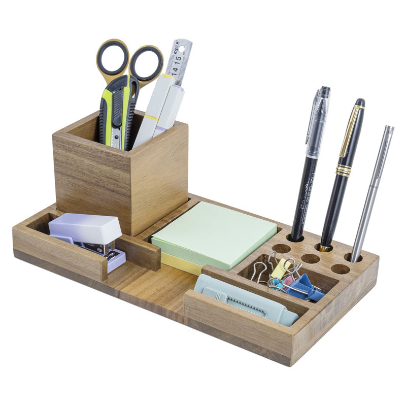 Solid Wood Desk Organiser