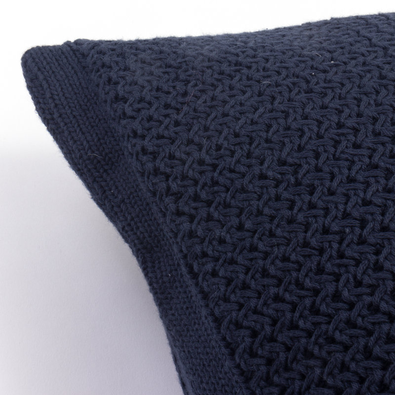 Wildomar Buttons Cotton Pillow Cover, 20"H x 20"W, Steel Blue