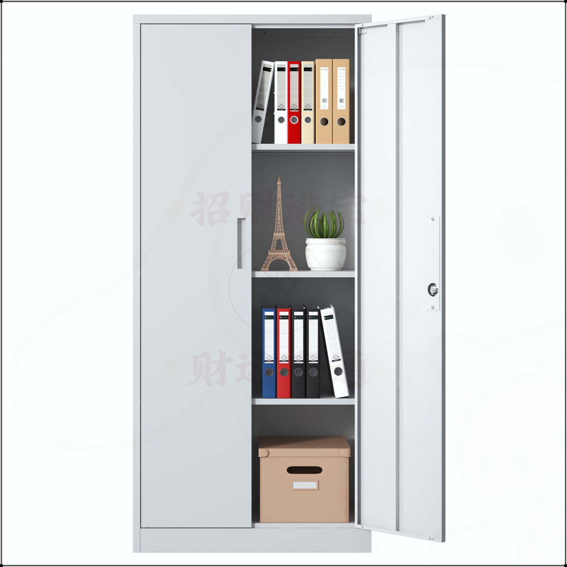 Armoire de rangement en métal 71H avec portes verrouillables et 3 tablettes réglables, durable et sécuritaire pour les besoins organisationnels