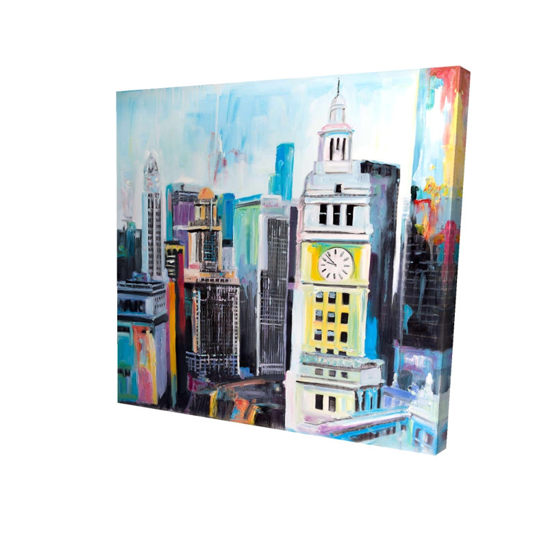 Toile colorée du paysage urbain de Manhattan - Décoration intérieure contemporaine