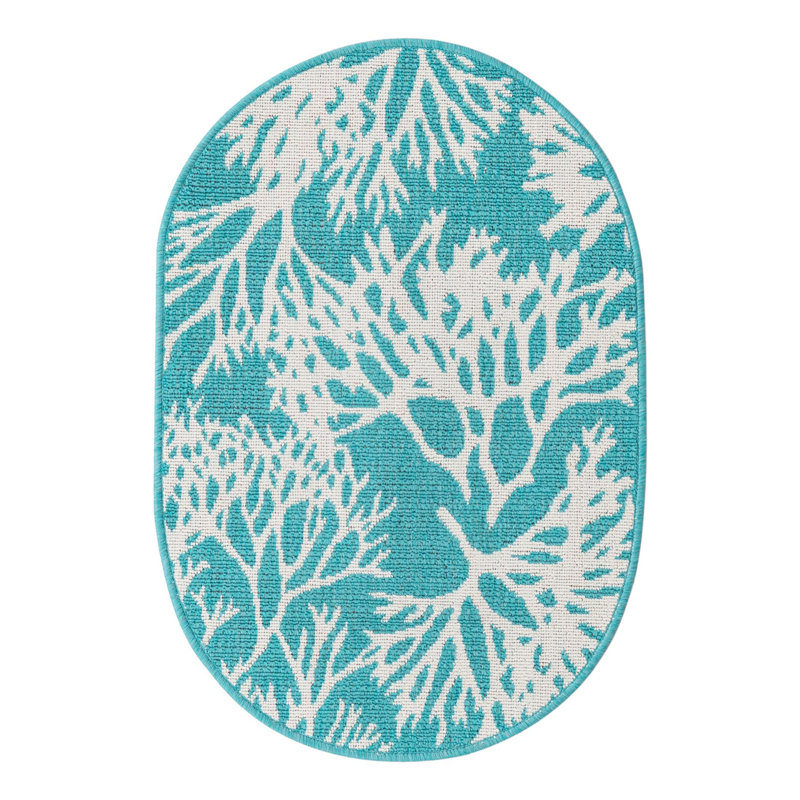 Tapis d'extérieur intérieur / extérieur Coastal, Ovale 2 pi x 3 pi 1 po