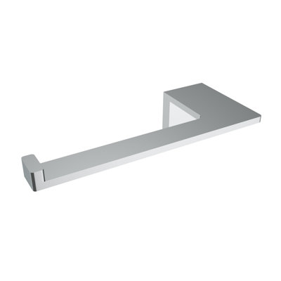 Ash Wall-Mounted Toilet Paper Holder (RH Post) - Chrome, Premium Brass Construction, Installation Hardware Included
