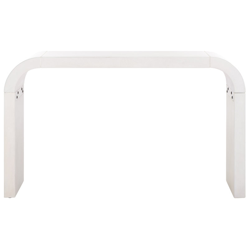 Hamund Curved Console Table, White