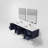 Geneva 84" Wall-Mounted Double Bathroom Vanity Set with Mirror-87285971-112952428