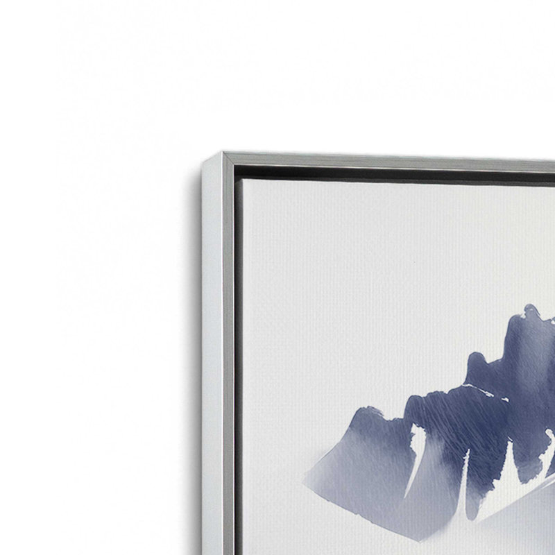 Impression sur toile Moonlit Mountain Majesty , Cadre flottant en chrome poli, H 8,75 po x l 12,75 po x P 1,75 po