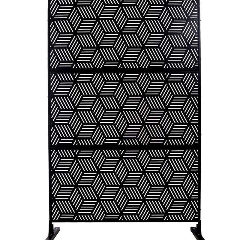 Écran d'intimité en métal H 76 po en métal - autoportant pour l'extérieur et l'intérieur. Idéal jardins, terrasses. , Rouille - Design pour terrasse, patio, balcon. Rouille, élégant, rehausse l'intérieur et l'extérieur