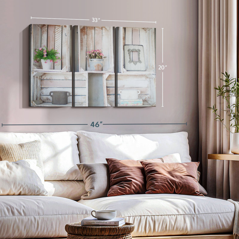 «Crate Decor Roses» sur toile, H 20 po x l 33 po x P 1,25 po