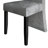 Black Wooden Dining Chair With Velvet Cover-2119460434