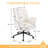 28.5“ W Velvet Dovetail Swivel Office Chair With Wheels-1752976023