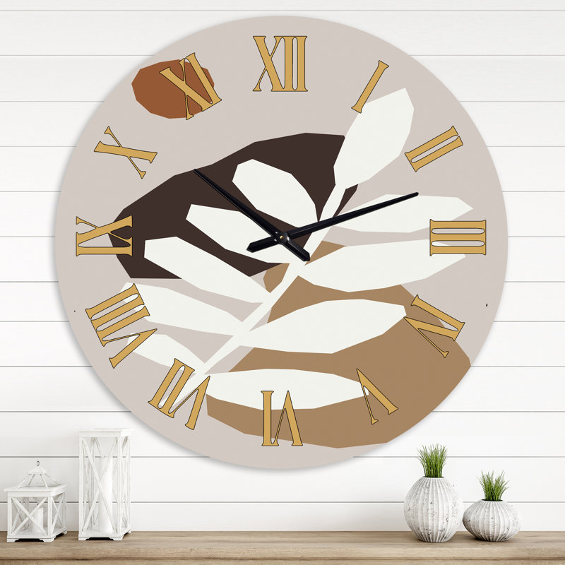 Minimal élémentaire organique et géométrique compostions XX XXXI - horloge murale moderne, Grand