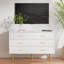Ensemble de commode et table de chevet 3 pièces, 3 pièces, 47,25 po, 6 tiroirs et table de chevet-1288337160