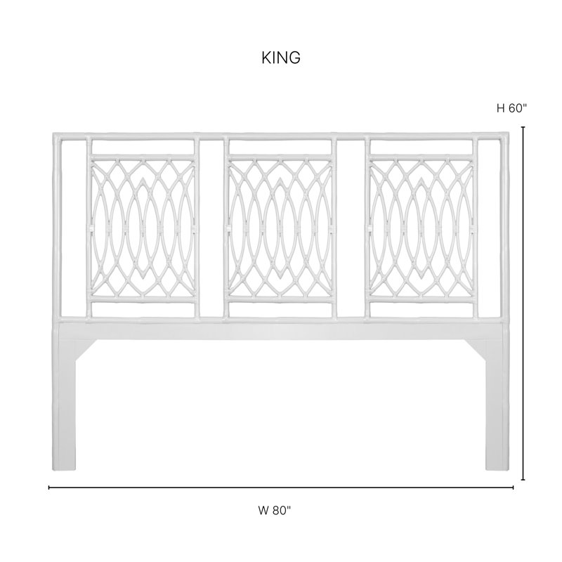 Beckham Open-Frame Headboard, King, Celery Green